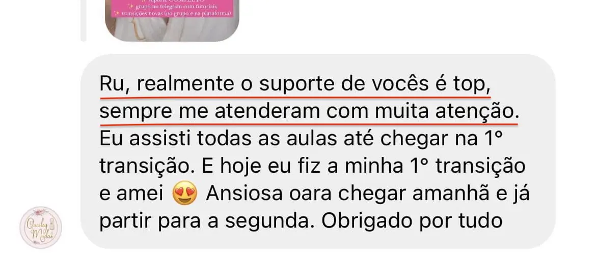 Print de comentário de aluna sobre o FEC, 9 de 16