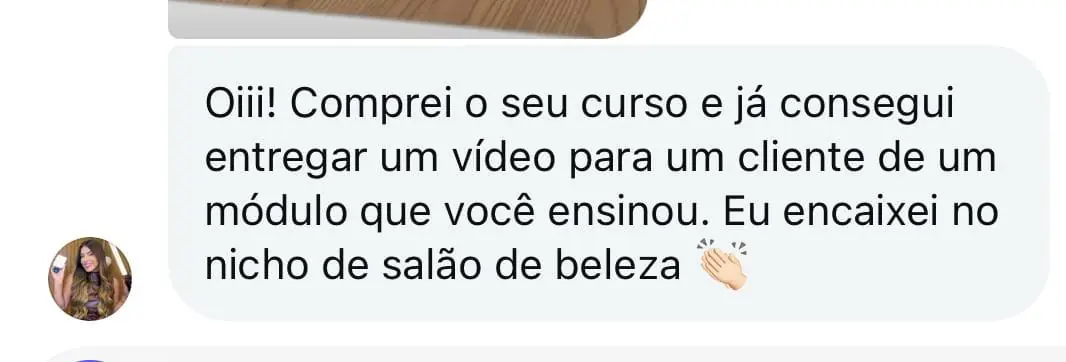 Print de comentário de aluna sobre o FEC, 2 de 16